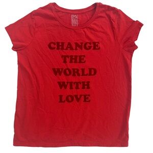 Gymboree Red Love Graphic T-Shirt Girls XL or Women’s Small